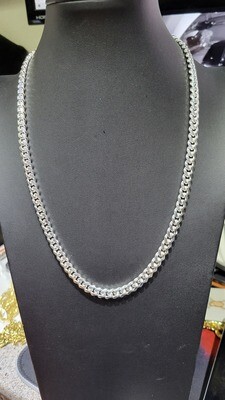 STERLING SILVER 7MM MIAMI CUBAN CHAIN