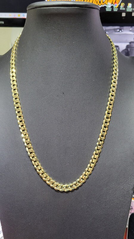 14K 7MM FLAT CURB CHAIN