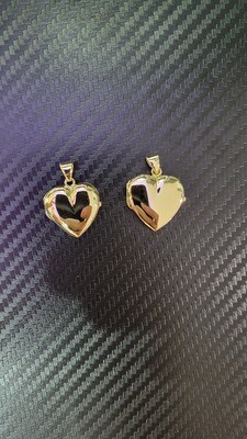 14K PICTURE HEART LOCKET PENDANT