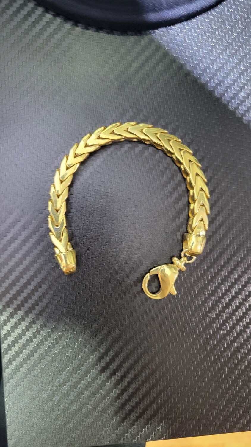 22K 8MM PLAIN NON D/C FRANCO BRACELET