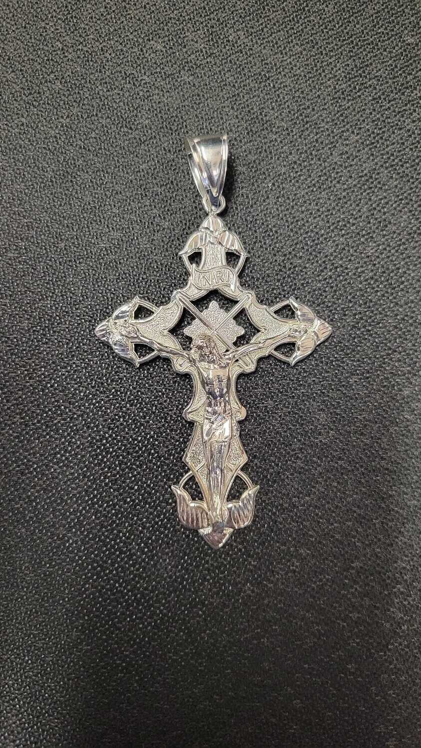 925 STERLING 3.75&quot; INRI CRUCIFIX CROSS