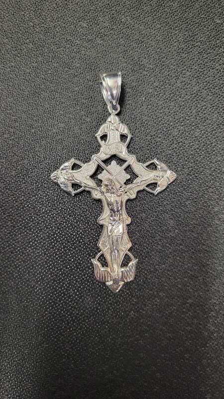 925 STERLING 3.75&quot; INRI CRUCIFIX CROSS