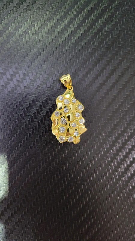 14K DIAMOND NUGGET PENDANT