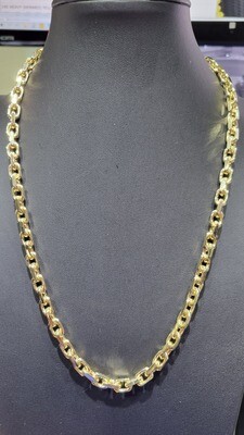 14K 6MM HEAVY LINK NECKLACE