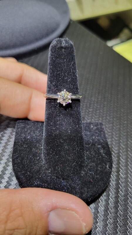 14K .75 CARAT SOLITAIRE DIAMOND RING (LAB)