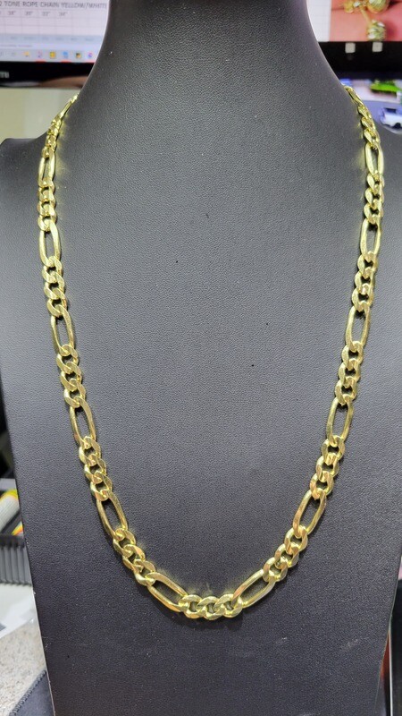 14K 8MM FIGARO CHAIN