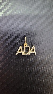 CUSTOM 14K 3/4&quot; NAME PENDANT