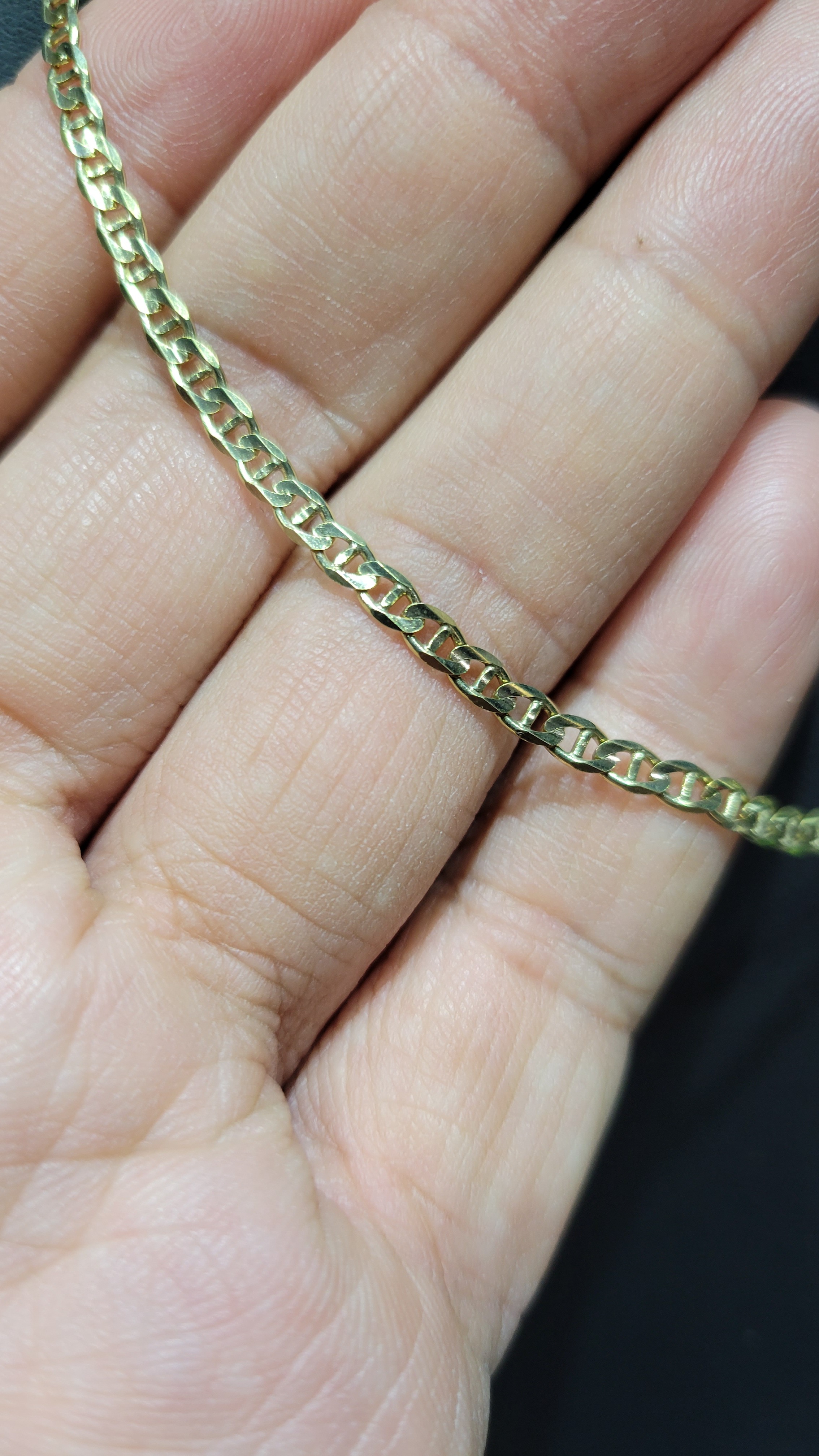 14K 3MM MARINER CHAIN