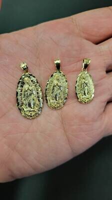 14K OVAL VIRGIN MARY PENDANTS