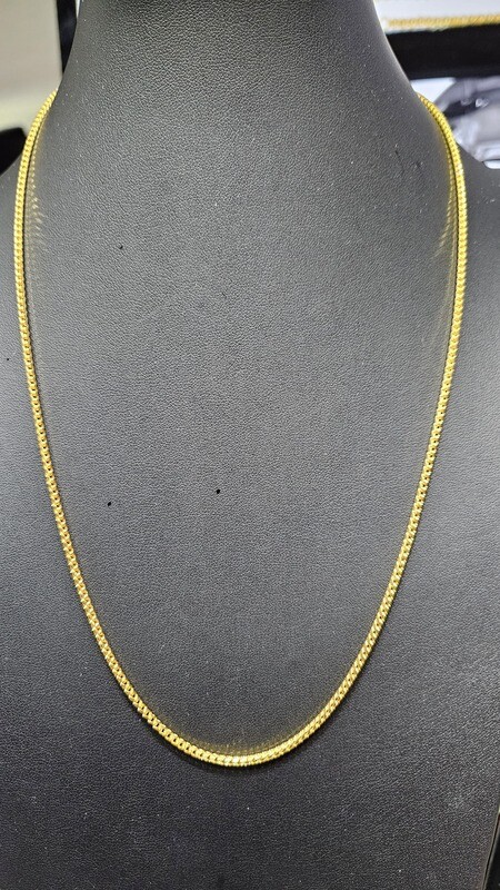 22K 2MM DIAMOND CUT FRANCO CHAIN