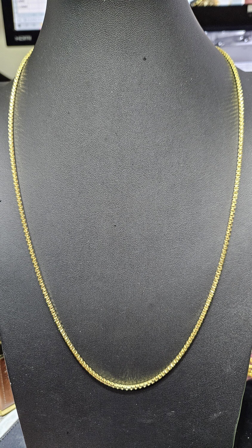 14K 2MM PLAIN BOX CHAIN