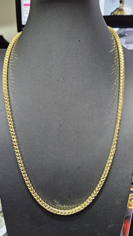 14K 4.5MM DIAMOND CUT FRANCO CHAIN