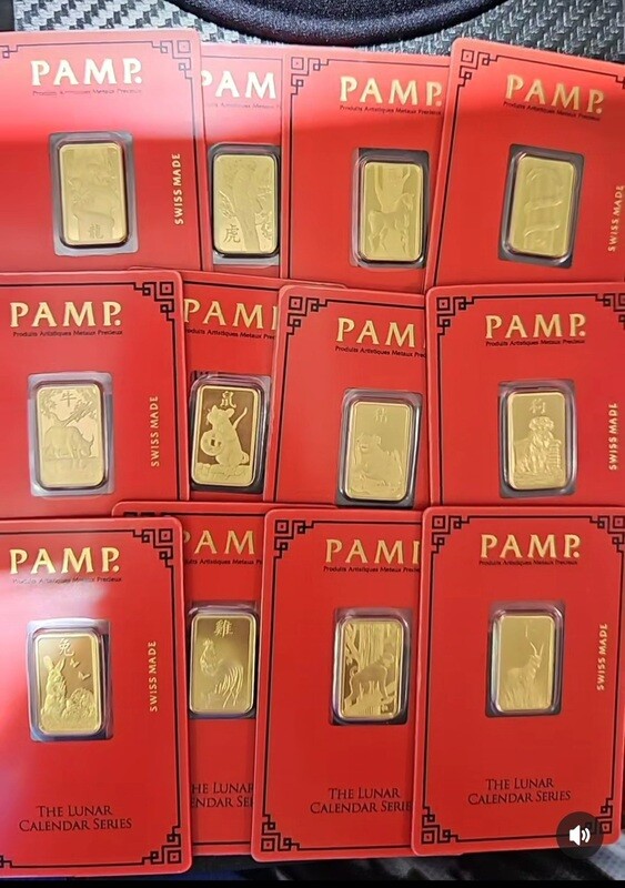 5 GRAM PAMP 2023 LUNAR SERIES W/CUSTOM BEZEL