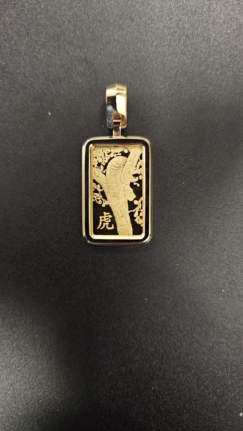 5 GRAM PAMP 2023 LUNAR SERIES W/CUSTOM BEZEL, 2023 LUNAR CALENDAR SERIES: TIGER