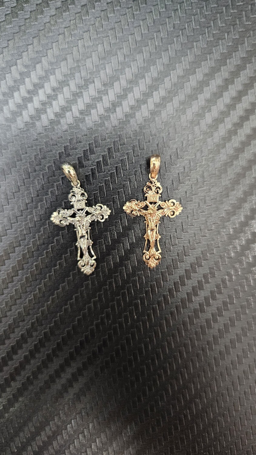 14K 1.25&quot; INRI CRUCIFIX