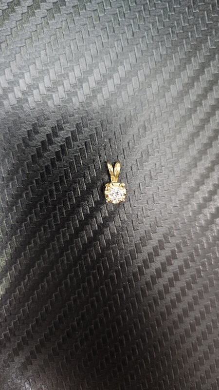14K .25 SOLITAIRE DIAMOND PENDANT (LAB ILLUSION SETTING)