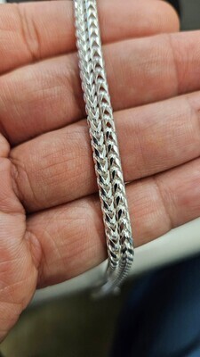 STERLING SILVER 3.2MM ROUND FRANCO CHAIN