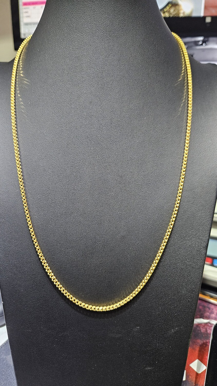 22K 2.7MM DIAMOND CUT FRANCO CHAIN