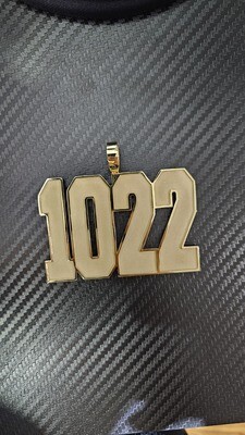 CUSTOM 14K NAME/NUMBER PLATE