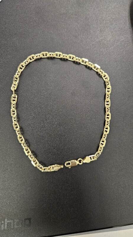 14K 4MM ANCHOR BRACELET
