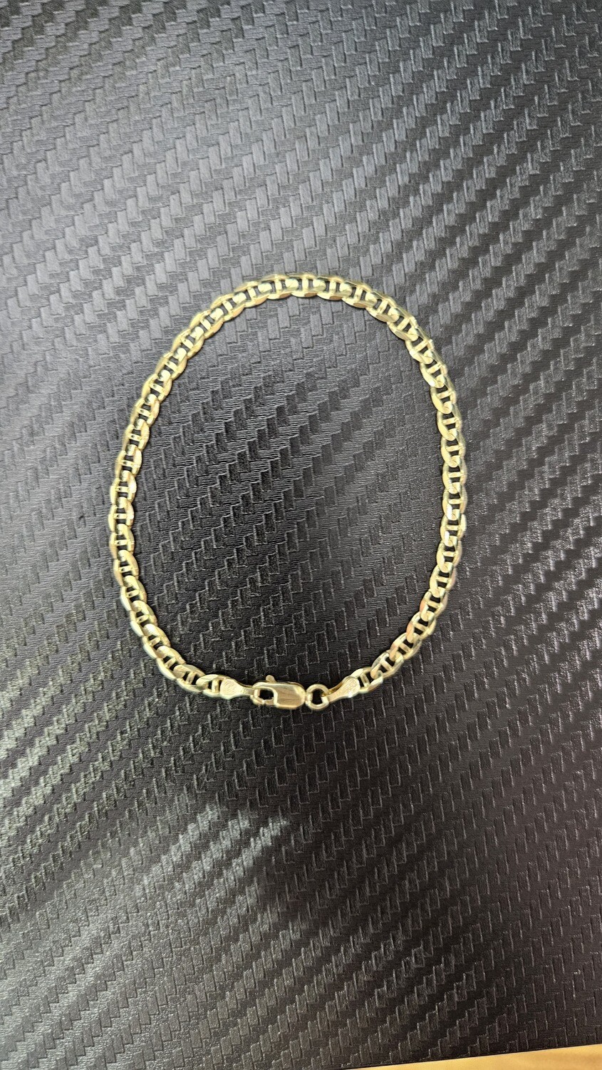 14K 4MM MARINER BRACELET