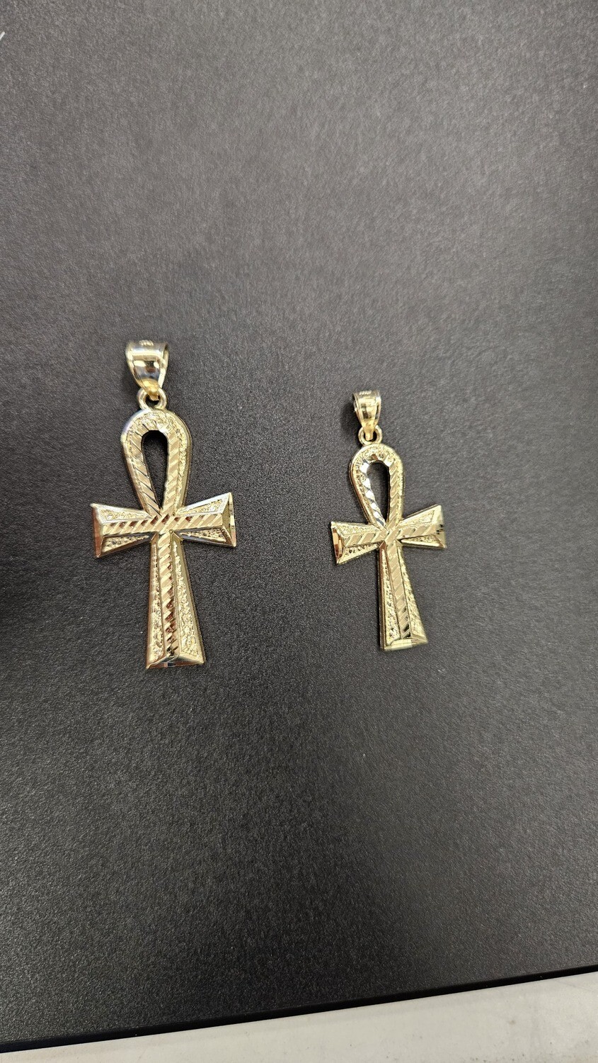 14K ANKH CROSSES