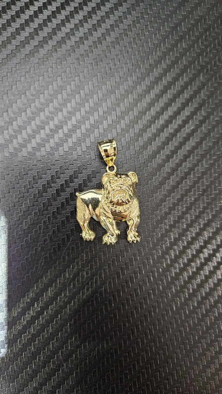 14K BULL DOG PENDANT