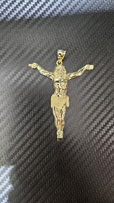 14K 3&quot; JESUS CROSS PENDANT