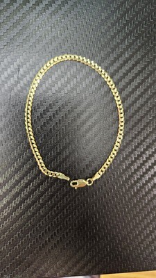 14K 3MM FLAT CURB BRACELET