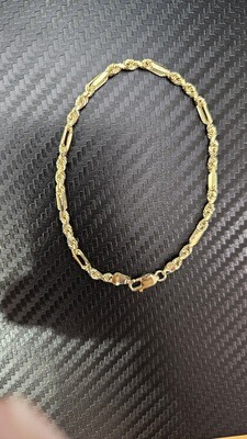 14K 3.5MM FIGAROPE BRACELET