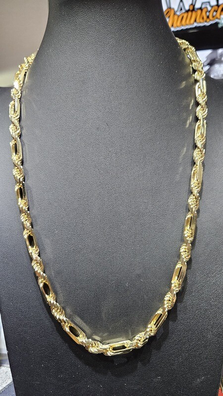 14K 7MM FIGAROPE CHAIN