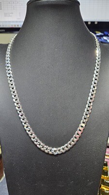 STERLING SILVER 8MM FLAT CURB CHAIN