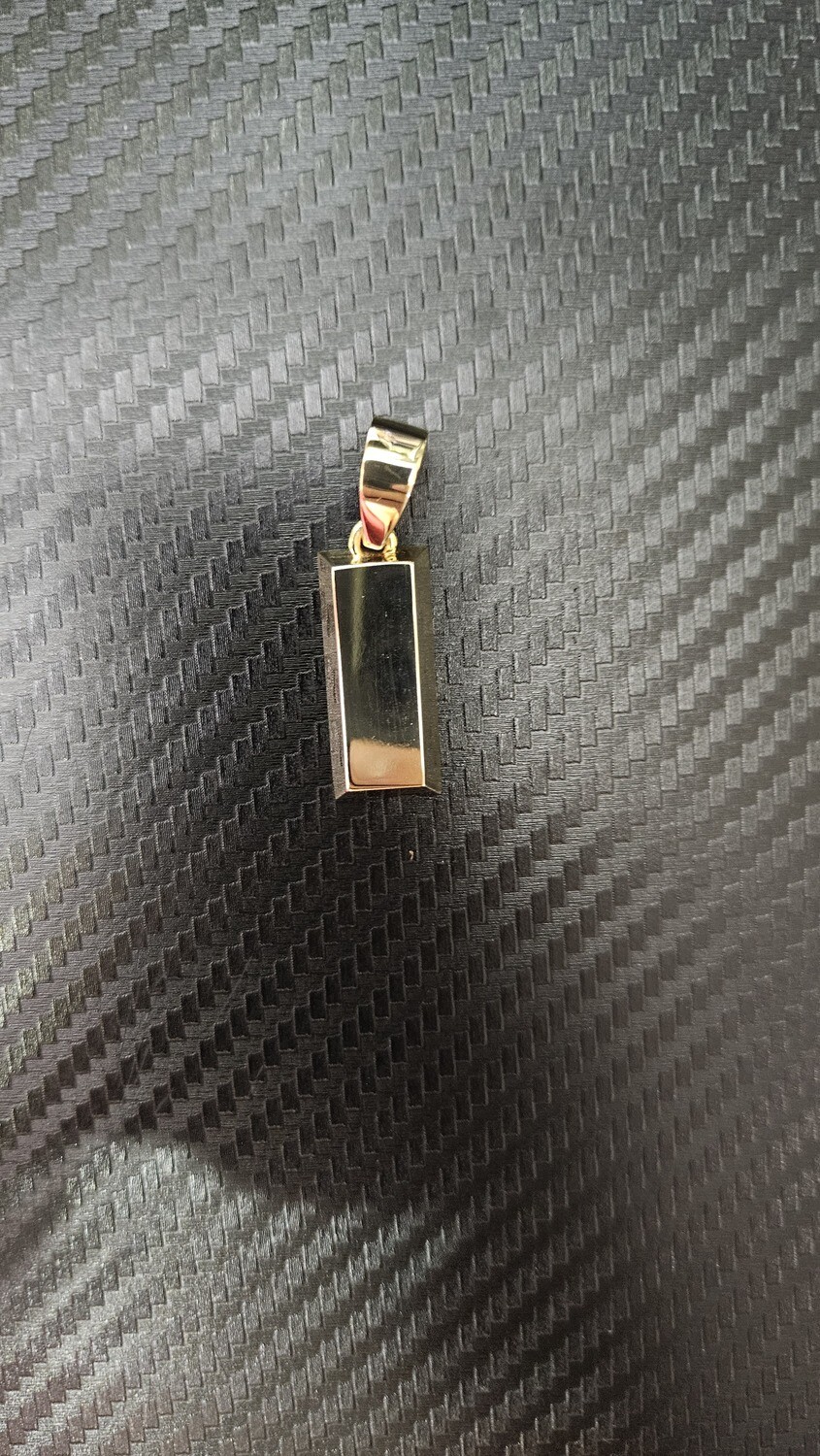 CUSTOM 14K 1/2OZ GOLD BAR PENDANT