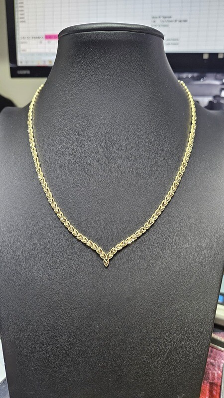 14K 4MM FACETED DIAMOND CUT NECKLACE