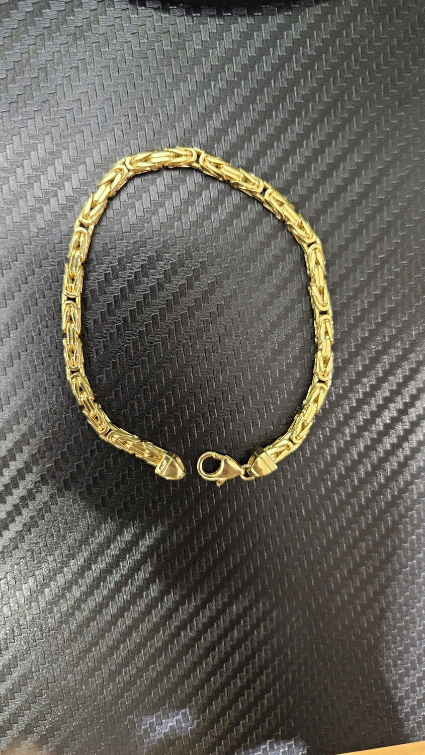 14K 4MM BYZANTINE BRACELET