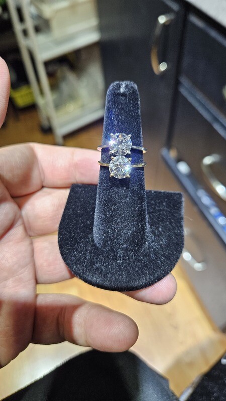 14K 2 CARAT SOLITAIRE DIAMOND RING (LAB)