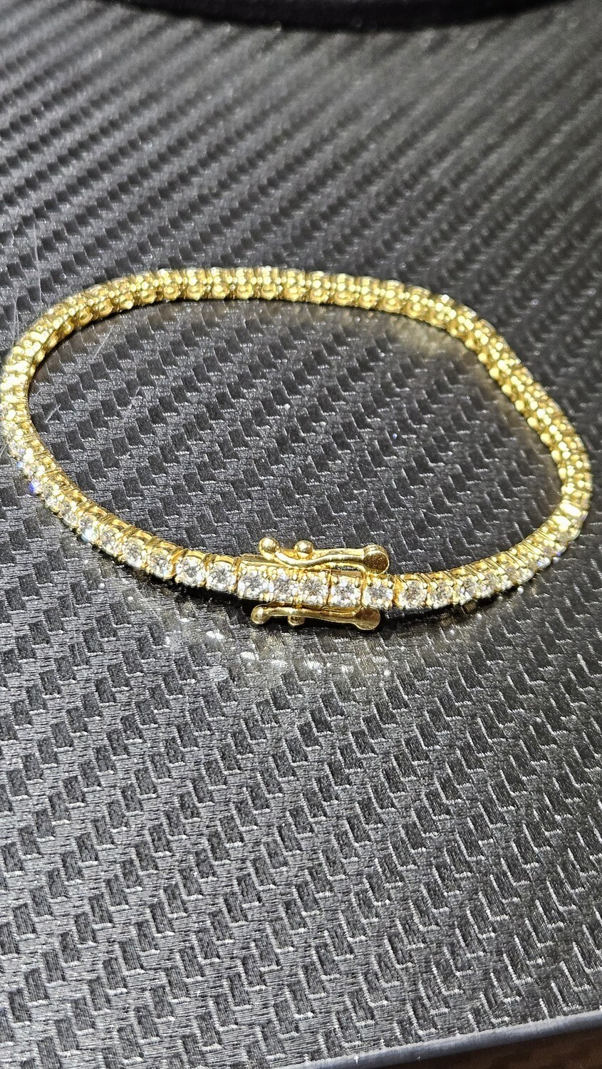 14K 3MM DIAMOND TENNIS BRACELET