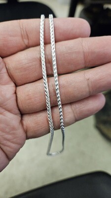 STERLING SILVER 2.5MM PLAIN FRANCO CHAIN