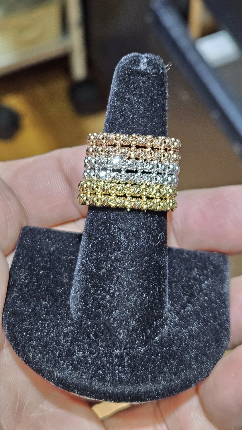14K 6MM MOON CUT RINGS