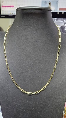 14K 3.2MM PAPERCLIP NECKLACE