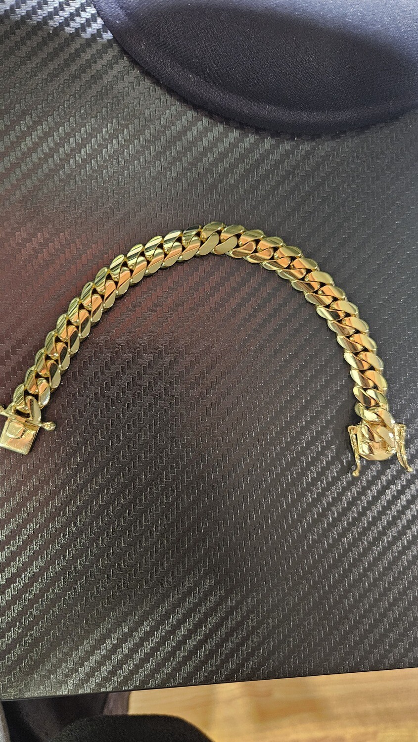 14K 10MM MIAMI CUBAN BRACELET
