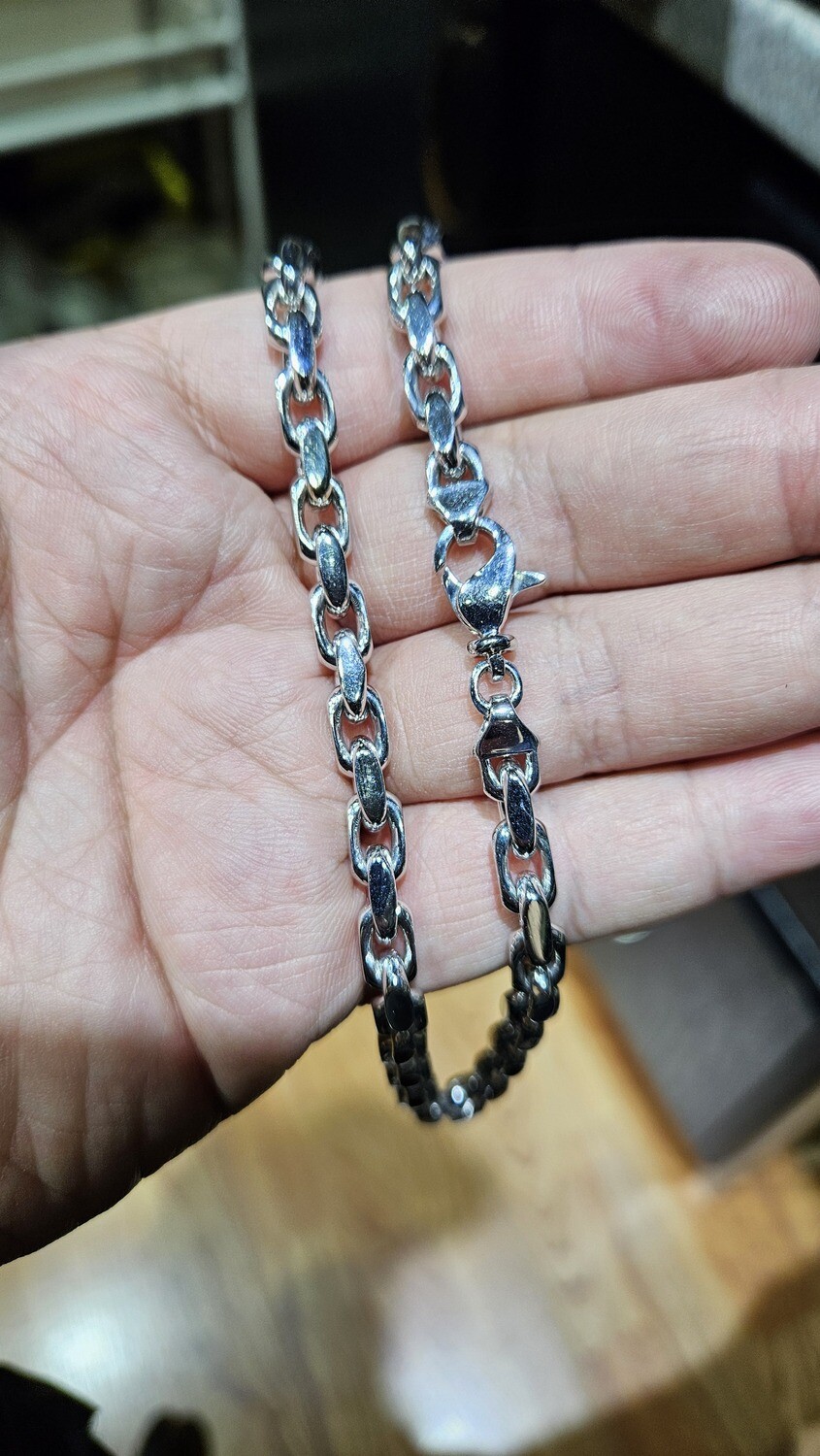 14K 6MM HEAVY LINK NECKLACE, PREORDERS TAKE ABOUT 1 WEEK TO SHIP OUT-PRICE ADJUSTED ACCORDING TO ACTUAL WEIGHT: 14K 6MM 16&quot; HEAVY LINK 76.6 GRAMS