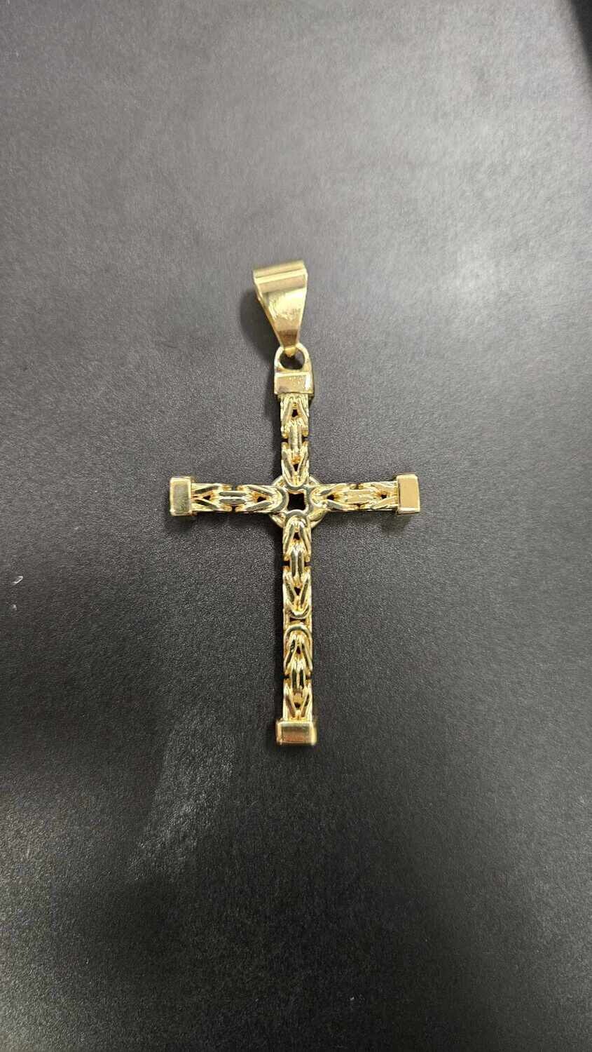 14K 2.5&quot; BYZANTINE CROSS