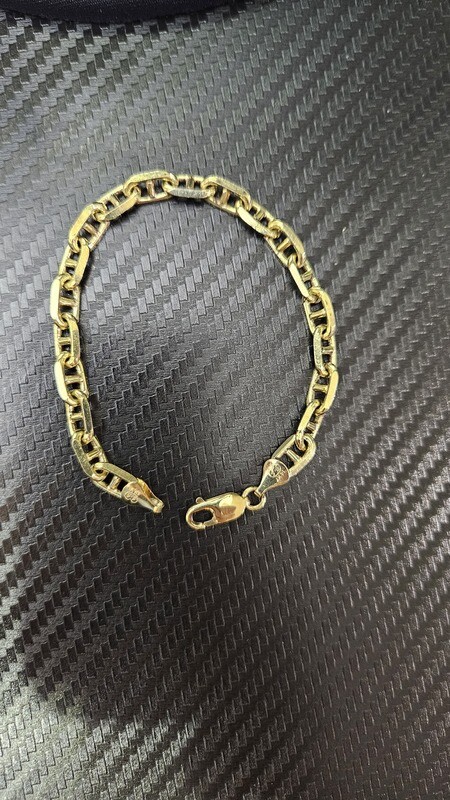 14K 6MM ANCHOR BRACELET