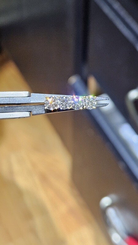 14K .75 CARAT DIAMOND STUD EARRINGS (LAB)