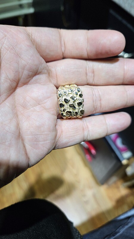 14K 17MM NUGGET RING