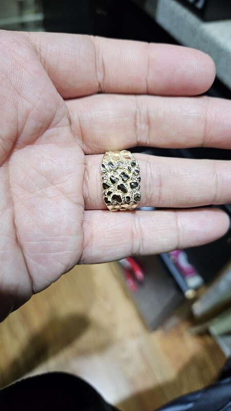 14K 14MM NUGGET RING