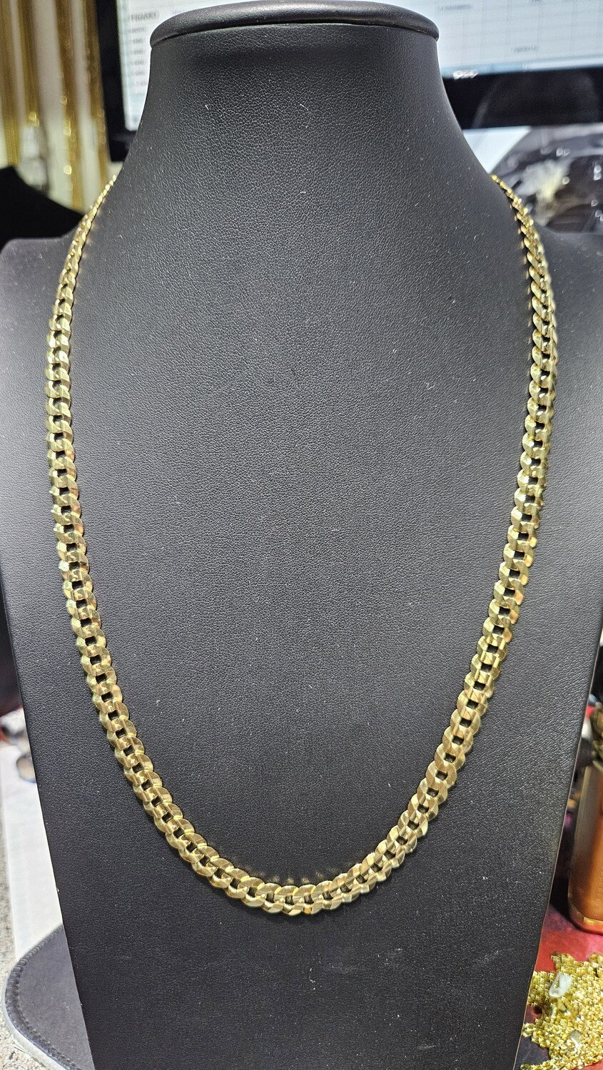 18K 7.5MM FLAT CURB CHAIN
