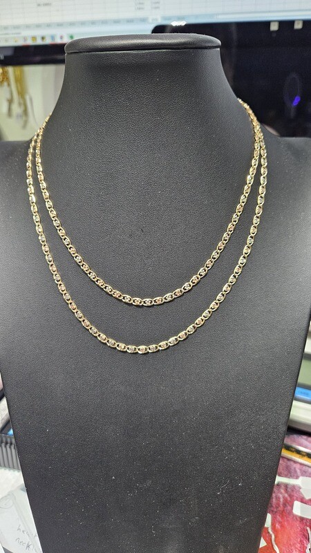 14K 3.5MM  TRI-COLOR VALENTINO (HEART OR FLOWER)