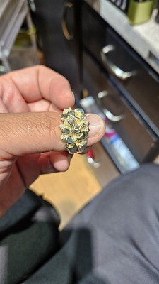 14K 15.5MM NUGGET RING